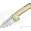 D Rocket Design Harlock Automatic Satin M390 Brass Button Lock Folder 0074