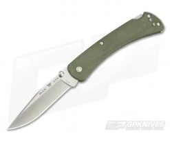 Buck 110 Slim Pro OD Green Canvas Micarta S30V Folding Lock Back 0110ODS4
