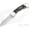 Buck 112 Ranger LTD 50th Anniversary Genuine Ebony Finger Groove Handle Lock Back Folding Knife 0112BRS3FG