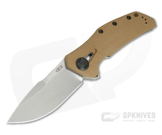 Zero Tolerance 0308 Stonewashed 20CV Tan G10 KVT Titanium Frame Lock Flipper 1 Zero Tolerance 0308 Stonewashed 20CV Tan G10 KVT Titanium Frame Lock Flipper