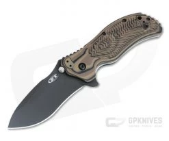 Zero Tolerance 0350 Assisted Flipper Black S30V 3D Hyena Brown G10 Folder 0350HB
