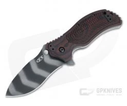 Zero Tolerance 0350 Tiger Stripe S30V Black Cherry Milled G10 Assisted Flipper 0350TSC