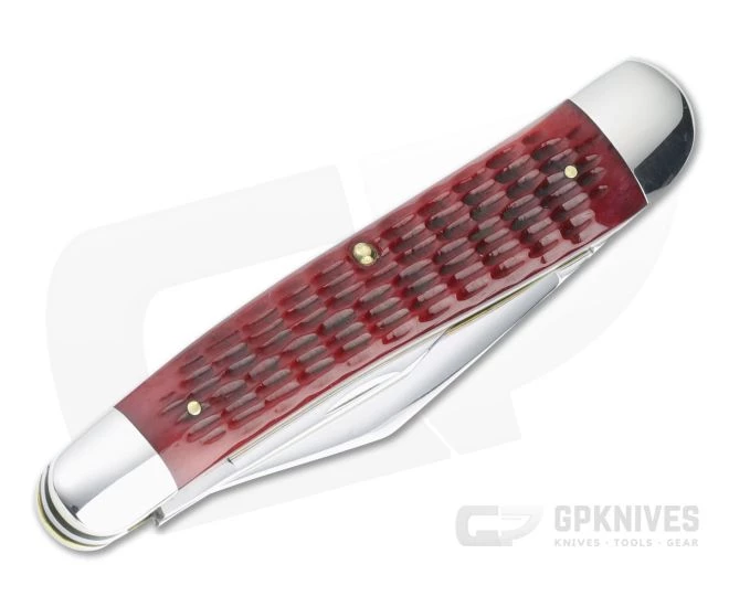 Queen Schatt & Morgan 2007 Series XVII Dogleg Whittler Red Jigged Bone Slip Joint 043154 2 Queen Schatt & Morgan 2007 Series XVII Dogleg Whittler Red Jigged Bone Slip Joint 043154 - Image 2