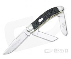 Queen Schatt & Morgan 2008 Series XVIII Sowbelly Stockman Brown Bone Slip Joint 043160