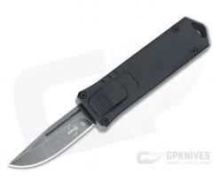 Boker Plus USB OTF Black Stonewashed D2 Black Aluminum Double Action Small OTF Automatic 06EX270