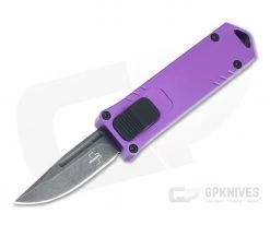 Boker Plus USB Purple Handle Black Stonewashed D2 Mini OTF Automatic 06EX277