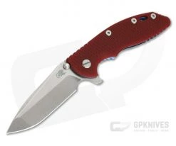 Hinderer XM-18 3.5" Stonewashed S45VN Spanto Red G10 Blue Tri-Way Flipper 0969