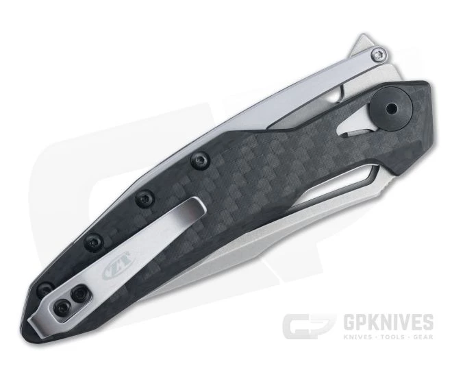 Zero Tolerance 0990 Stonewashed 20CV Carbon Fiber Liner Lock KVT Flipper 2 Zero Tolerance 0990 Stonewashed 20CV Carbon Fiber Liner Lock KVT Flipper - Image 2