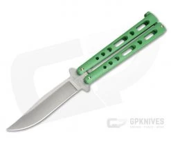 Bear and Son Cutlery Clip Point Green Butterfly Knife 117GR