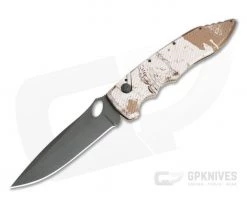 Piranha P11 Predator Mini Tactical PVD S30V Desert Camo Button Lock Automatic