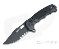 SOG Seal XR Clip Point Black Partially Serrated S35VN GRN Tactical USA Flipper 12-21-05-57