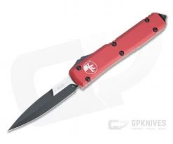 Microtech Ultratech Bayonet Black M390 Red OTF Automatic Knife 120-1RD