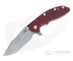 Hinderer XM-18 3.5" Skinny Harpoon Spanto Working Finish 20CV Red G10 Tri-Way Flipper 1201
