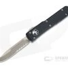 Microtech Ultratech S/E Bronzed Partial Serrated M390 Drop Point Black OTF Automatic Knife 121-14