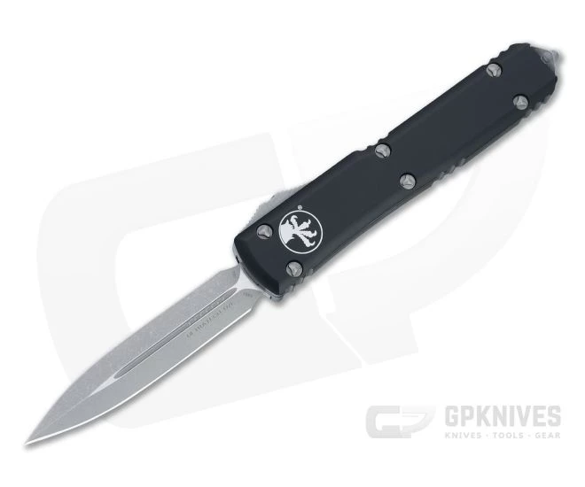 Microtech Ultratech D/E Apocalyptic M390 Double Edge Black OTF Automatic Knife MT-122-10AP 1 Microtech Ultratech D/E Apocalyptic M390 Double Edge Black OTF Automatic Knife MT-122-10AP