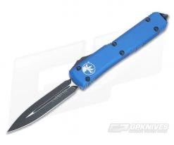Microtech Ultratech Blue OTF Double Edge M390 Automatic Knife 122-1BL-M390