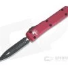 Microtech Ultratech Red D/E Black M390 Double Edge OTF Automatic Knife 122-1RD