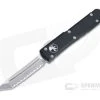 Microtech Ultratech T/E Satin Full Serrated M390 Tanto Black OTF Automatic Knife 123-6