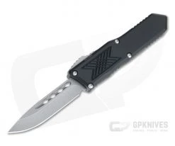 Guardian Tactical GTX-025 Stonewashed Elmax Drop Point Black D/A OTF Automatic 123511