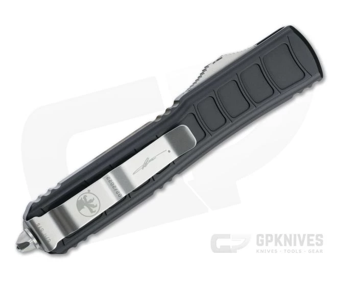 Microtech Ultratech II Stepside T/E Signature Stonewashed Tanto Standard Black OTF Automatic 123II-10S 2 Microtech Ultratech II Stepside T/E Signature Stonewashed Tanto Standard Black OTF Automatic 123II-10S - Image 2