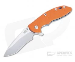 Hinderer XM-18 3.5" Recurve 20CV Orange G10 Blue Stonewashed Tri-Way Flipper 1289