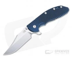 Hinderer XM-24 Bowie 20CV Blue/Black G10 Stonewashed Blue Tri-Way Pivot Flipper 1315