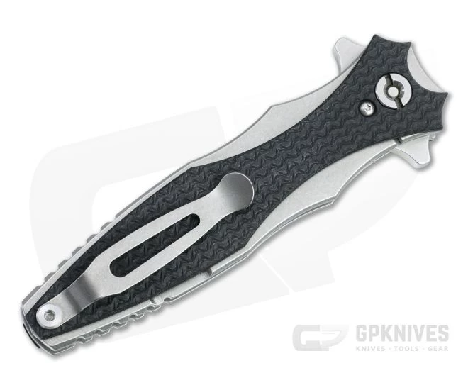 Hinderer Maximus Flipper Bayonet Stonewashed 20CV Black G10 Tri-Way Folder 1350 2 Hinderer Maximus Flipper Bayonet Stonewashed 20CV Black G10 Tri-Way Folder 1350 - Image 2