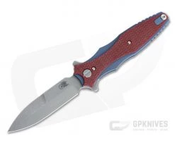Hinderer Maximus Flipper Bayonet 20CV Red G10 Battle Blue Tri-Way Folder 1355