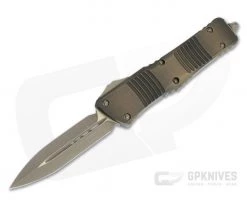 Microtech Combat Troodon D/E Bronze Apocalyptic M390 Double Edge Antique Bronze OTF Automatic 142-13APABS