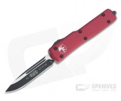 Microtech UTX-70 S/E Red Black M390 Drop Point OTF Automatic Knife 148-1RD