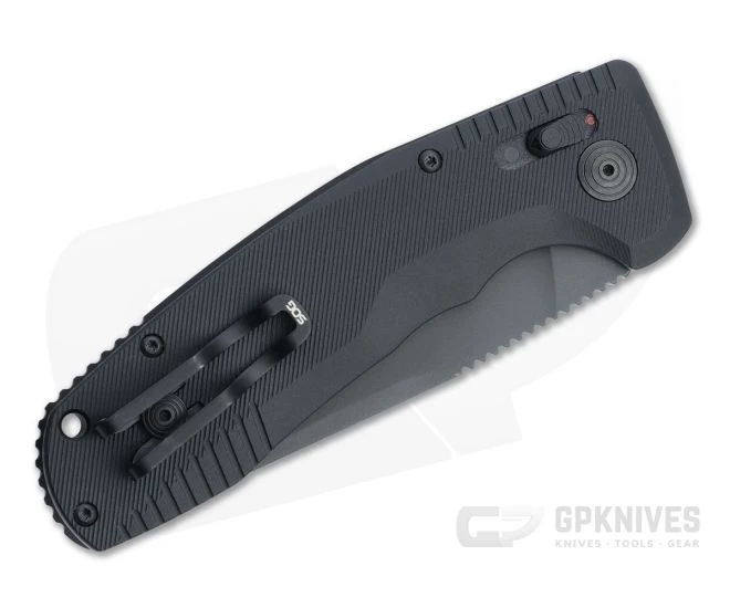 SOG TAC AU Blackout Serrated D2 AU-XR Lock Automatic Folder 15-38-02-57 2 SOG TAC AU Blackout Serrated D2 AU-XR Lock Automatic Folder 15-38-02-57 - Image 2