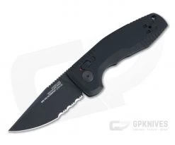 SOG TAC AU Compact Blackout Serrated D2 AU-XR Lock Automatic Folder 15-38-08-57