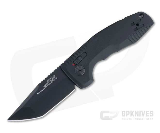 SOG TAC AU Compact Tanto Blackout Plain D2 AU-XR Lock Automatic Folder 15-38-09-57 1 SOG TAC AU Compact Tanto Blackout Plain D2 AU-XR Lock Automatic Folder 15-38-09-57