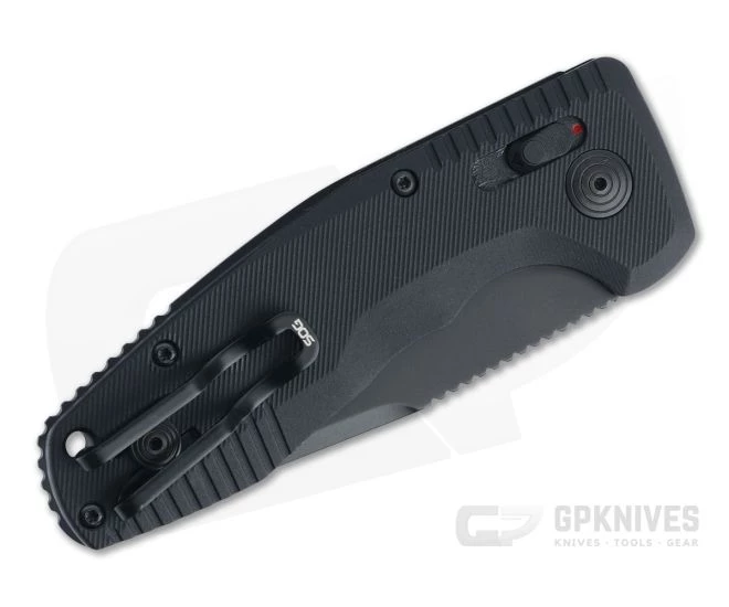 SOG TAC AU Compact Tanto Blackout Plain D2 AU-XR Lock Automatic Folder 15-38-09-57 2 SOG TAC AU Compact Tanto Blackout Plain D2 AU-XR Lock Automatic Folder 15-38-09-57 - Image 2