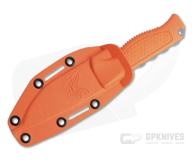 Benchmade Hunt Steep Country Stonewashed S30V Orange Santoprene Fixed Blade Knife 15006 2 Benchmade Hunt Steep Country Stonewashed S30V Orange Santoprene Fixed Blade Knife 15006 - Image 2