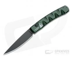 Piranha P15 Virus Tactical PVD S30V Green Button Lock Automatic