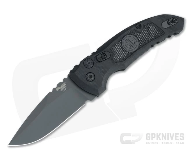 Hogue SIG A01 MicroSwitch Gray Drop Point Black G10 Legion Button Lock Automatic 16112 1 Hogue SIG A01 MicroSwitch Gray Drop Point Black G10 Legion Button Lock Automatic 16112