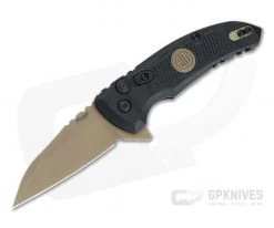 Hogue SIG X1 MicroFlip FDE Wharncliffe Black G10 Emperor Scorpion Button Lock Flipper 16160