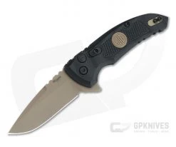 Hogue SIG X1 MicroFlip FDE Drop Point Black G10 Emperor Scorpion Button Lock Flipper 16170