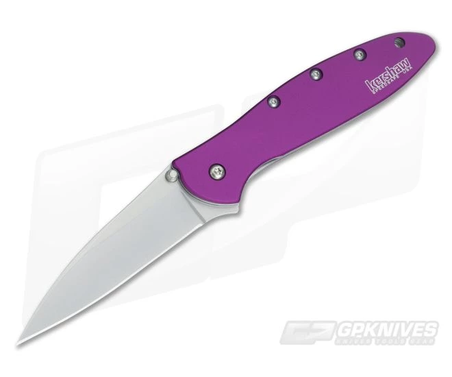 Kershaw Leek Purple Assisted Flipper 1660PUR 1 Kershaw Leek Purple Assisted Flipper 1660PUR