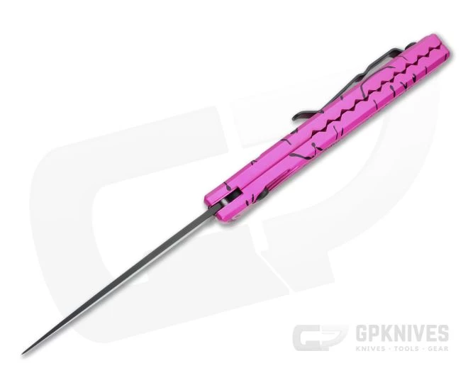 Piranha P16 DNA Tactical PVD S30V Hot Pink Slim Button Lock Automatic 3 Piranha P16 DNA Tactical PVD S30V Hot Pink Slim Button Lock Automatic - Image 3