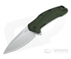 Kershaw Link Olive Green Stonewashed 20CV Assisted Flipper 1776OLSW