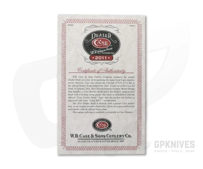 Case 2011 Dealer Knife Stag Cheetah XX Tested Display 2 Case 2011 Dealer Knife Stag Cheetah XX Tested Display - Image 2