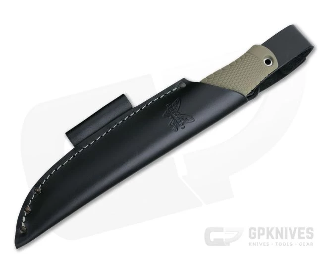 Benchmade 202 Leuku Green Santoprene CPM 3V Fixed Blade 2 Benchmade 202 Leuku Green Santoprene CPM 3V Fixed Blade - Image 2