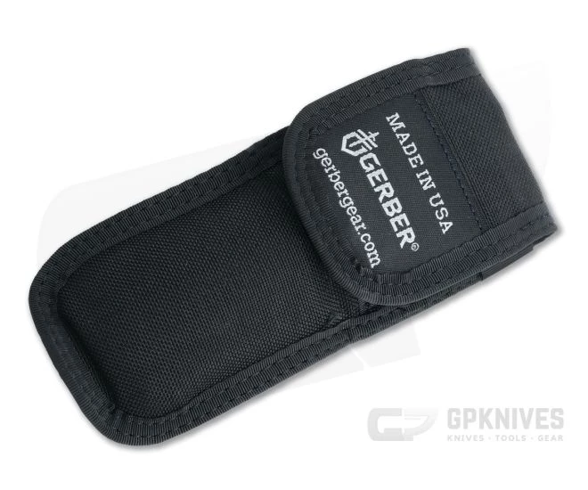 Gerber-Emerson Alliance Black Oxide Part Serrated 154CM Drop Point Aluminum Automatic Knife 22-07158N 4 Gerber-Emerson Alliance Black Oxide Part Serrated 154CM Drop Point Aluminum Automatic Knife 22-07158N - Image 4