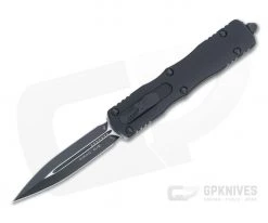 Microtech Dirac Black Tactical Double Edge M390 Top Slide OTF Automatic Knife 225-1T