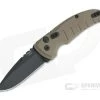Hogue A01 MicroSwitch Black Cerakote Drop Point FDE Aluminum Button Lock Automatic 24117