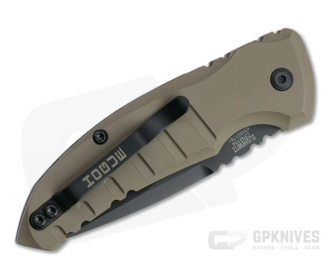 Hogue A01 MicroSwitch Black Cerakote Drop Point FDE Aluminum Button Lock Automatic 24117 2 Hogue A01 MicroSwitch Black Cerakote Drop Point FDE Aluminum Button Lock Automatic 24117 - Image 2