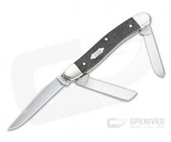 Case Medium Stockman Smooth Black Sycamore Wood Slip Joint 25573