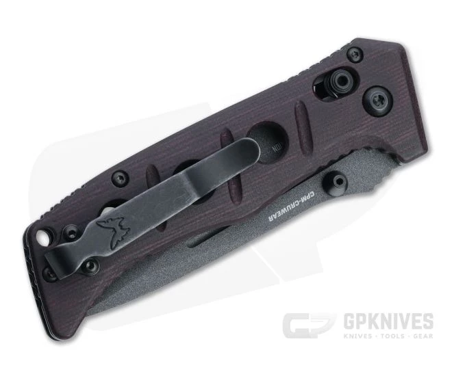 Benchmade Mini Adamas SHOT Show 2022 Gray Cruwear Burgundy Micarta AXIS Lock Folder 273BK-2201 2 Benchmade Mini Adamas SHOT Show 2022 Gray Cruwear Burgundy Micarta AXIS Lock Folder 273BK-2201 - Image 2